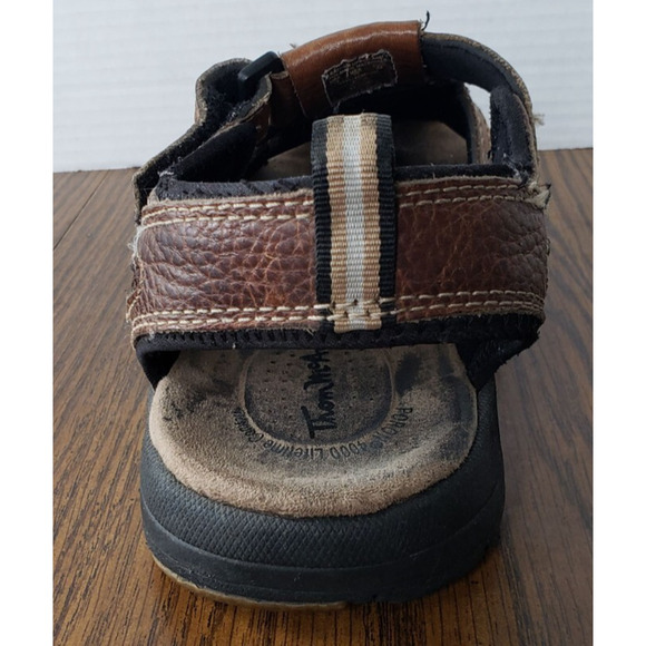 Thom Mcan Mens Sandals Size 10 Leather Strap Fisherman Slingback - Picture 12 of 16